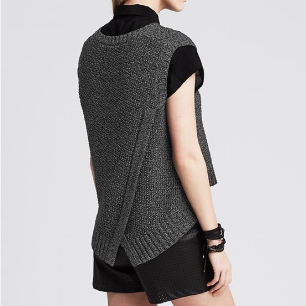 Banana Republic Cropped Sweater Tank in Marl Heather